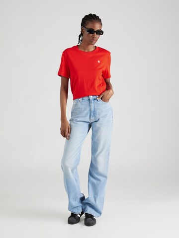 raudona Calvin Klein Jeans Marškinėliai