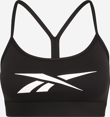 Reebok Bustier Sport-BH in Schwarz: predná strana