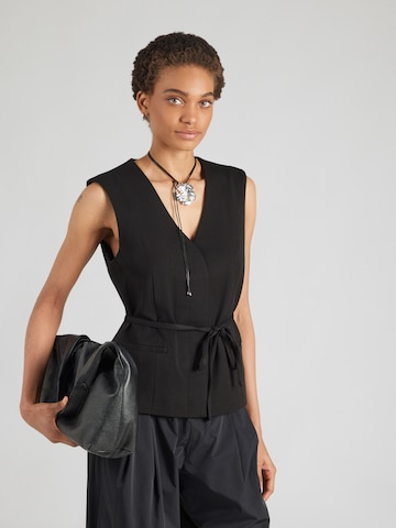 Gilet de costume 'OBJLISA' OBJECT en noir : devant