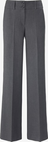 Fadenmeister Berlin Wide leg Pleated Pants in Grey: front