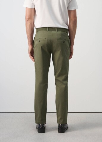MANGO MAN Slim fit Chino Pants 'Prato' in Green