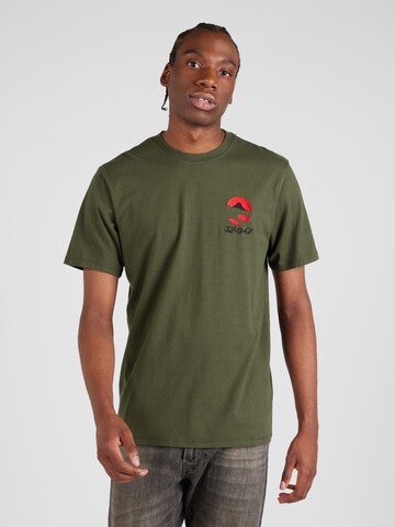 EDWIN Shirt 'Kamifuji' in Green: front