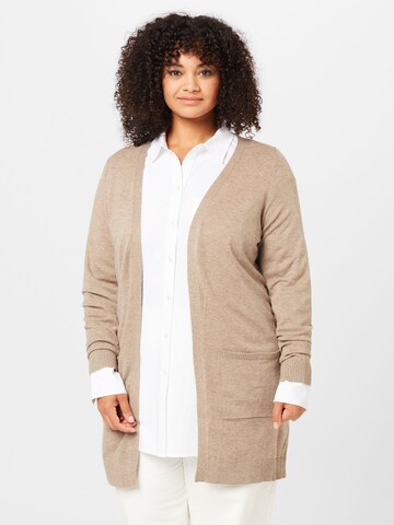 Cardigan 'THESS' Object Curve en marron : devant