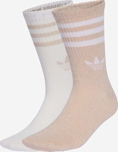 Kojinės '3-Stripes Glitter Crew 2 Pairs' iš ADIDAS ORIGINALS, spalva – rožių spalva / balta, Prekių apžvalga