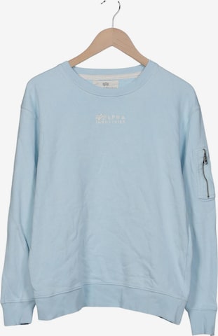 ALPHA INDUSTRIES Sweater M in Blau: Vorderseite