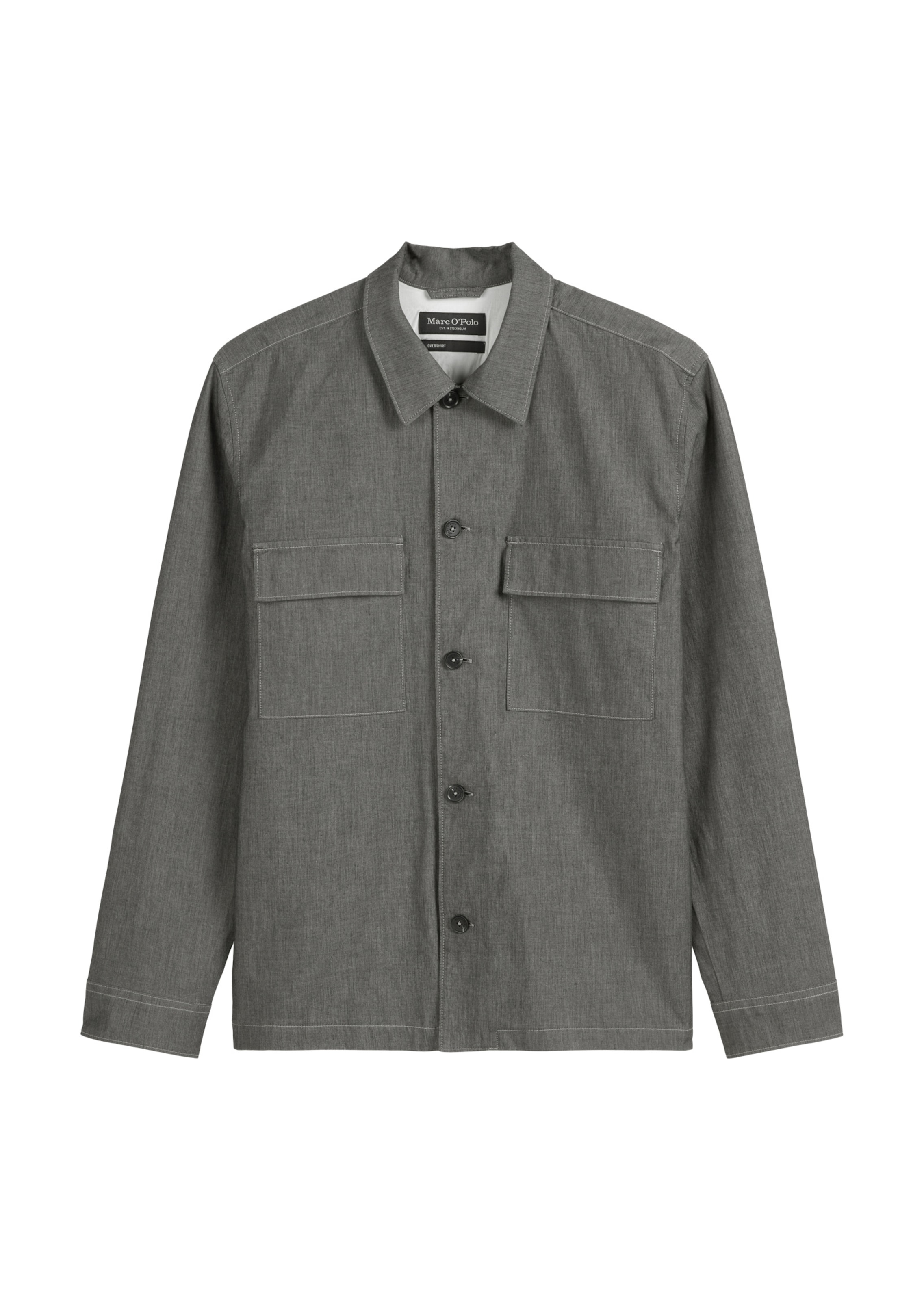 Marc O'Polo Comfort fit Button Up Shirt in Grey: front