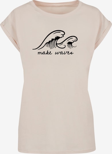 Merchcode T-shirt 'Summer - Make waves' en nude / noir, Vue avec produit