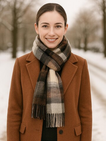 COLLEZIONE ALESSANDRO Scarf 'Manchester' in Brown: front