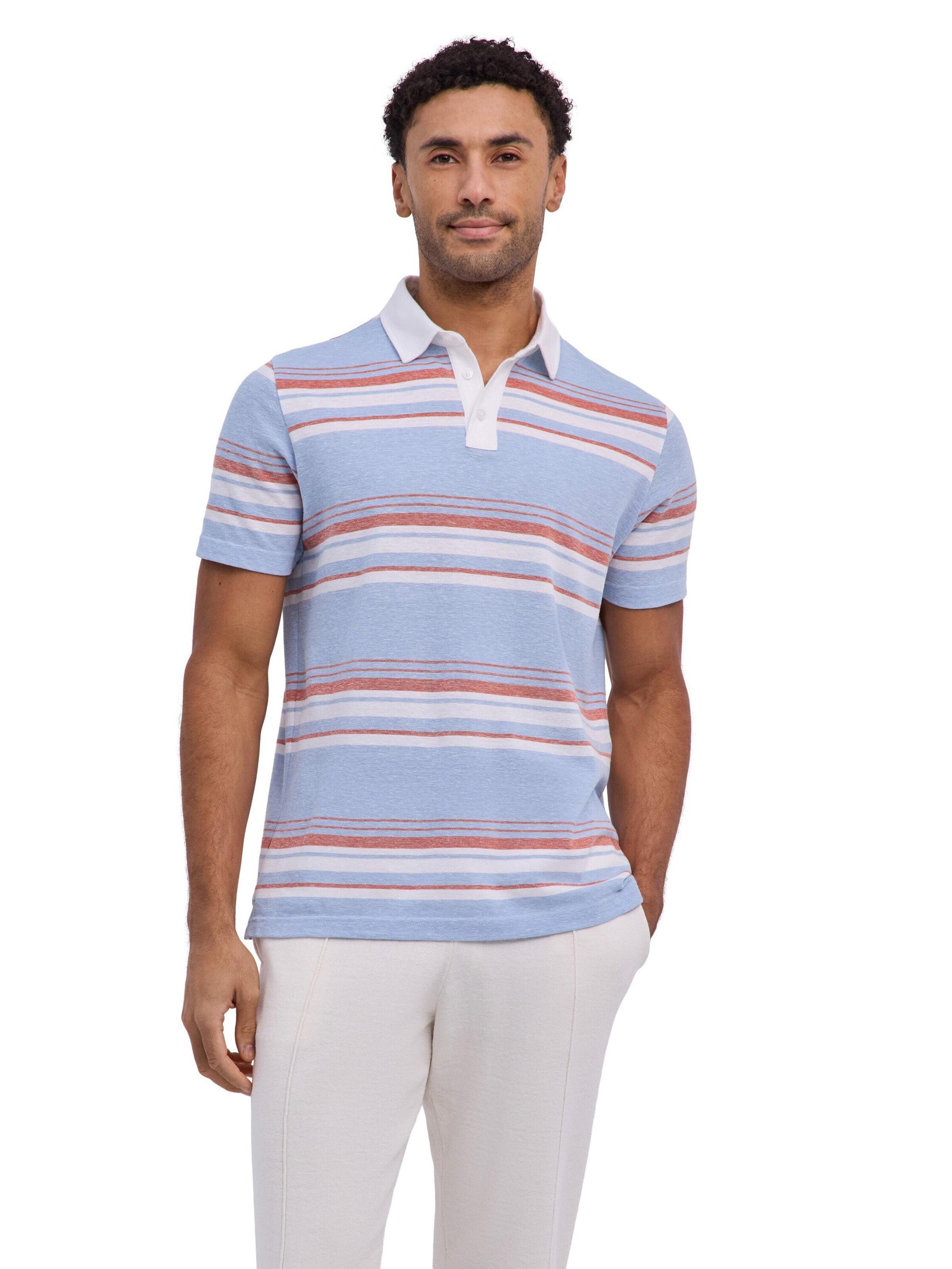 FALKE Shirt 'Cotton Linen' in Red: front