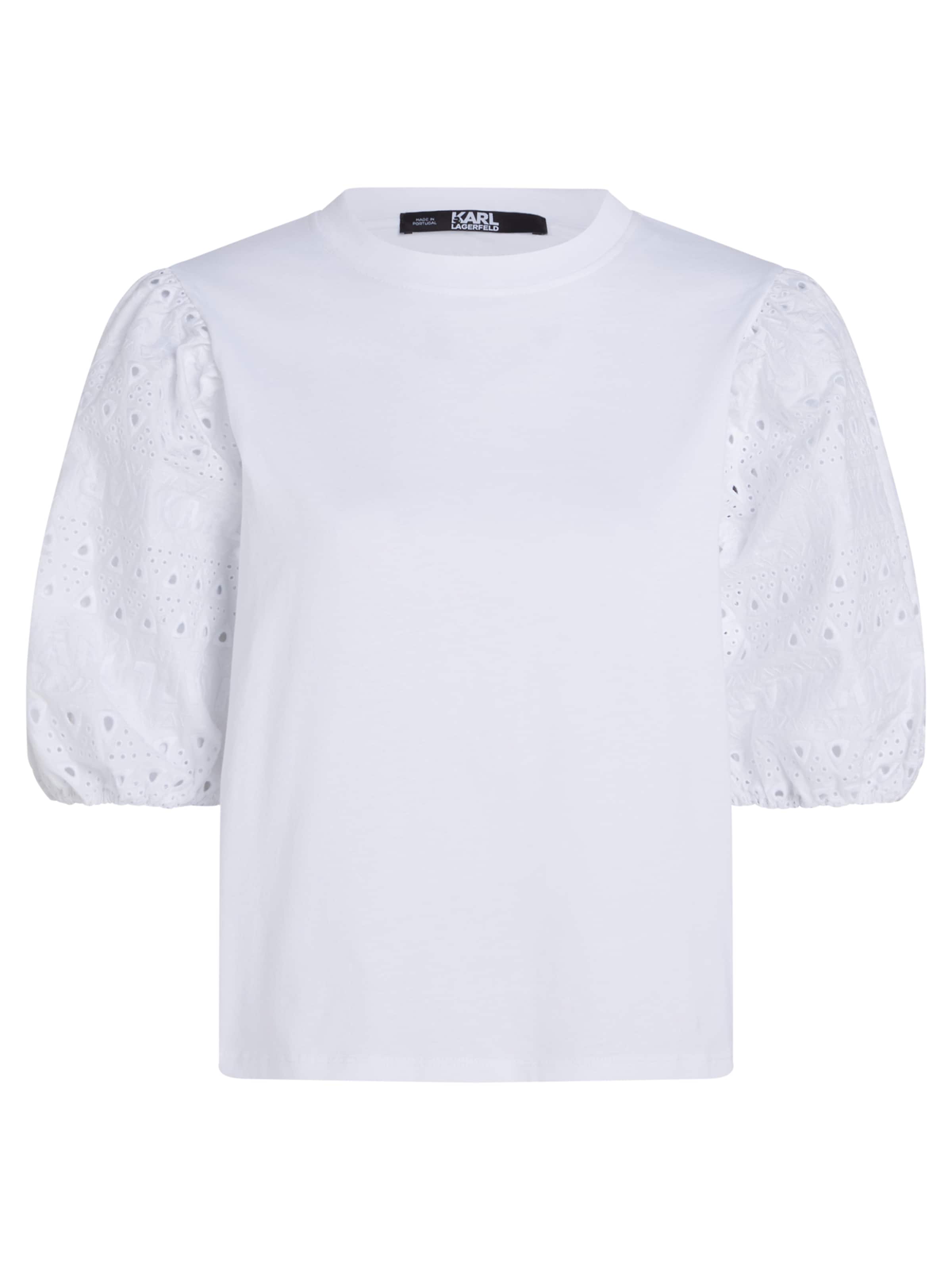 Karl Lagerfeld Bluse 'Lace' i hvid: forside