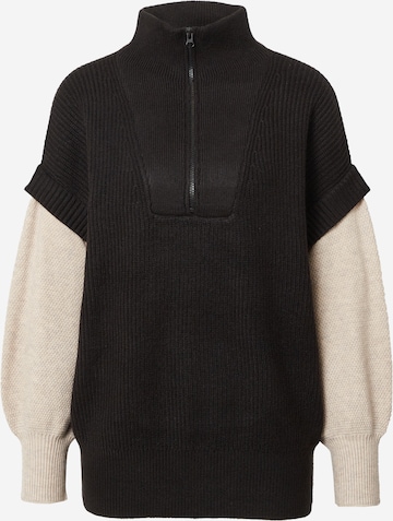 Pull-over Wallis en noir : devant