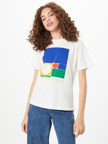 Tricou 'CHART' de la Thinking MU pe alb: față