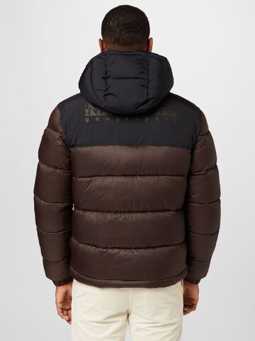 NAPAPIJRI Winter jacket 'HORNELEN' in Brown