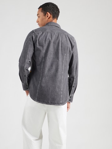 G-STAR - Ajuste regular Camisa en azul: atrás