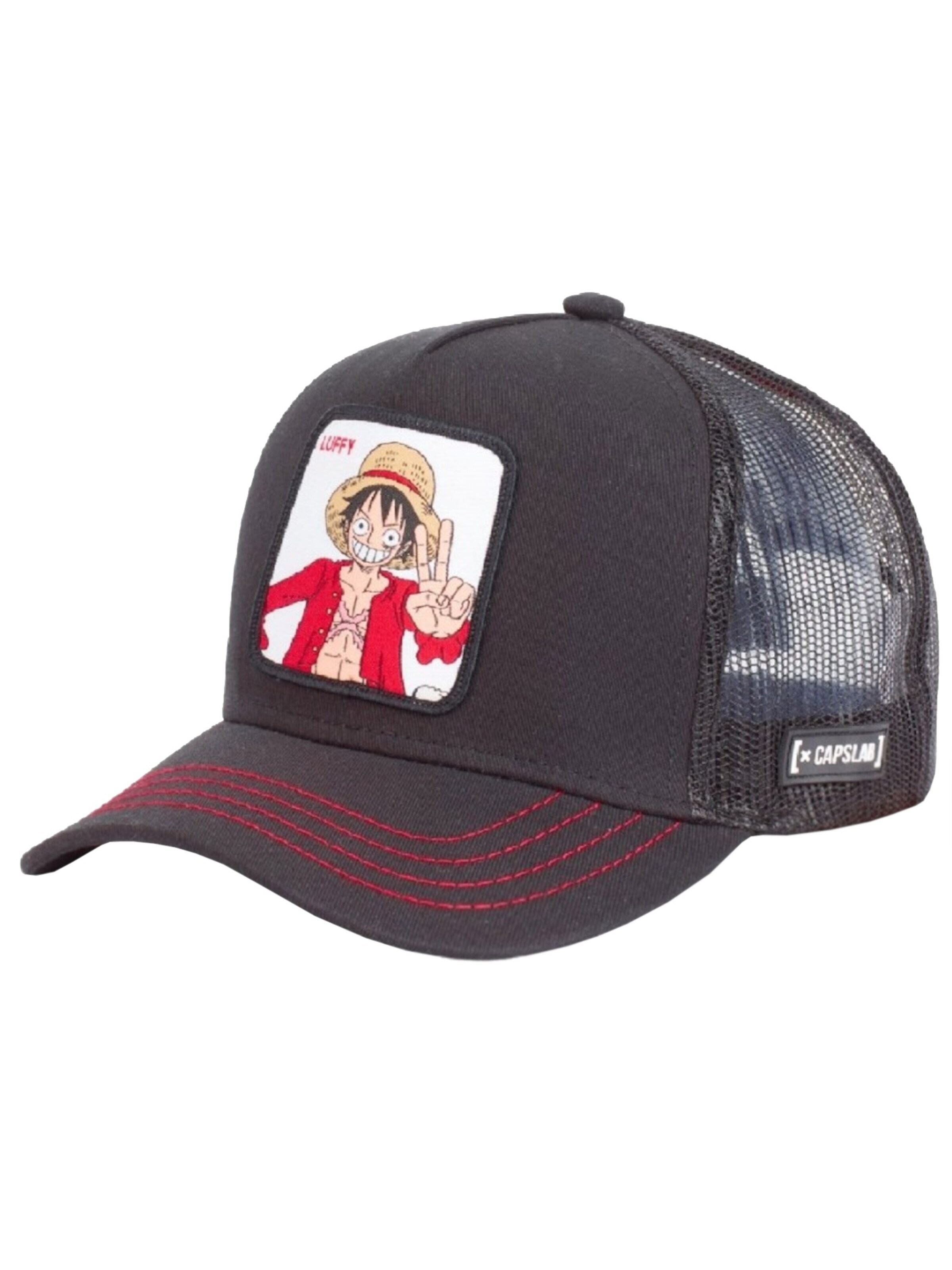 Capslab Pet 'One Piece Trucker' in Zwart: voorkant