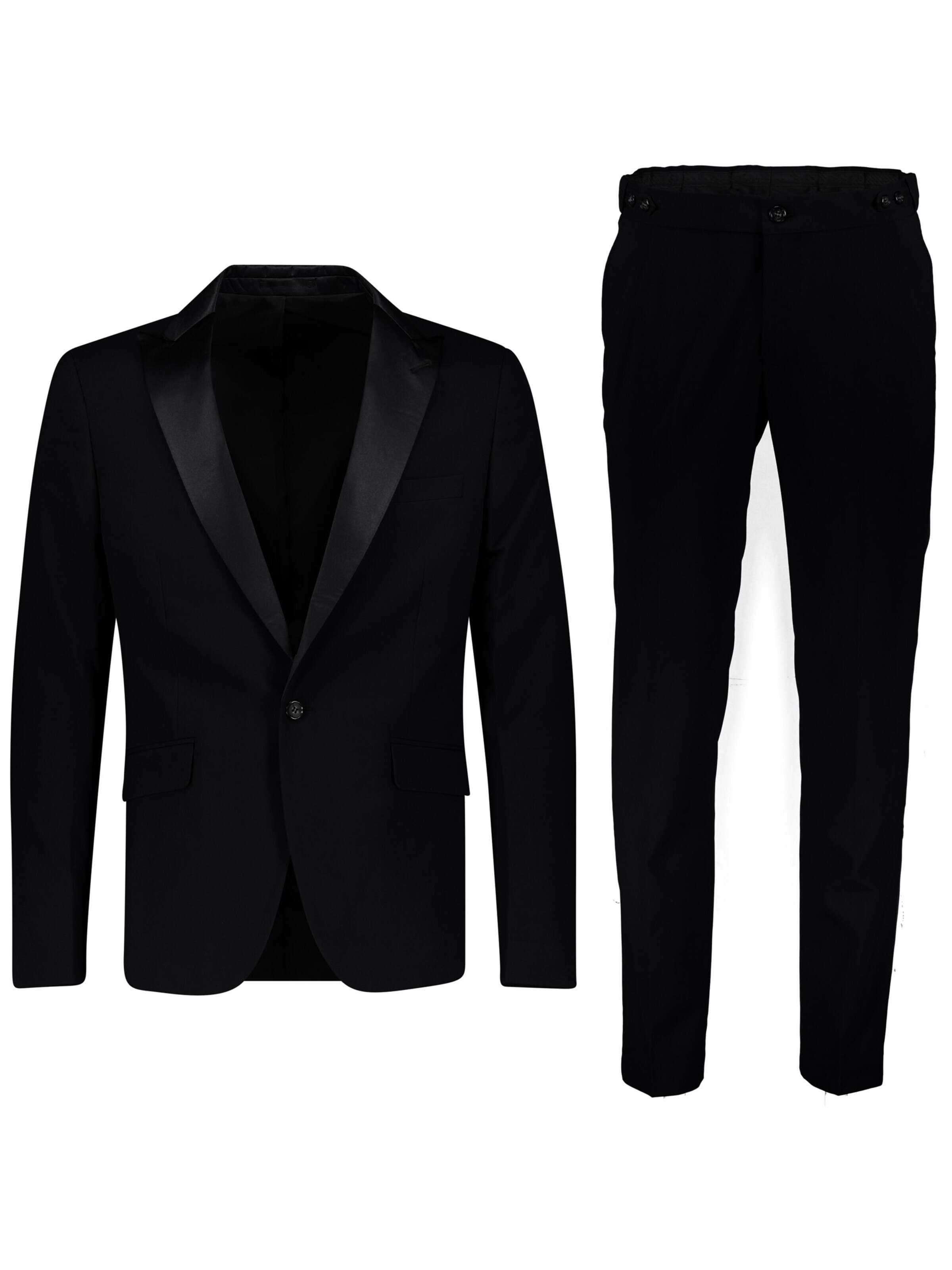 Lindbergh Slim fit Suit in Black: front