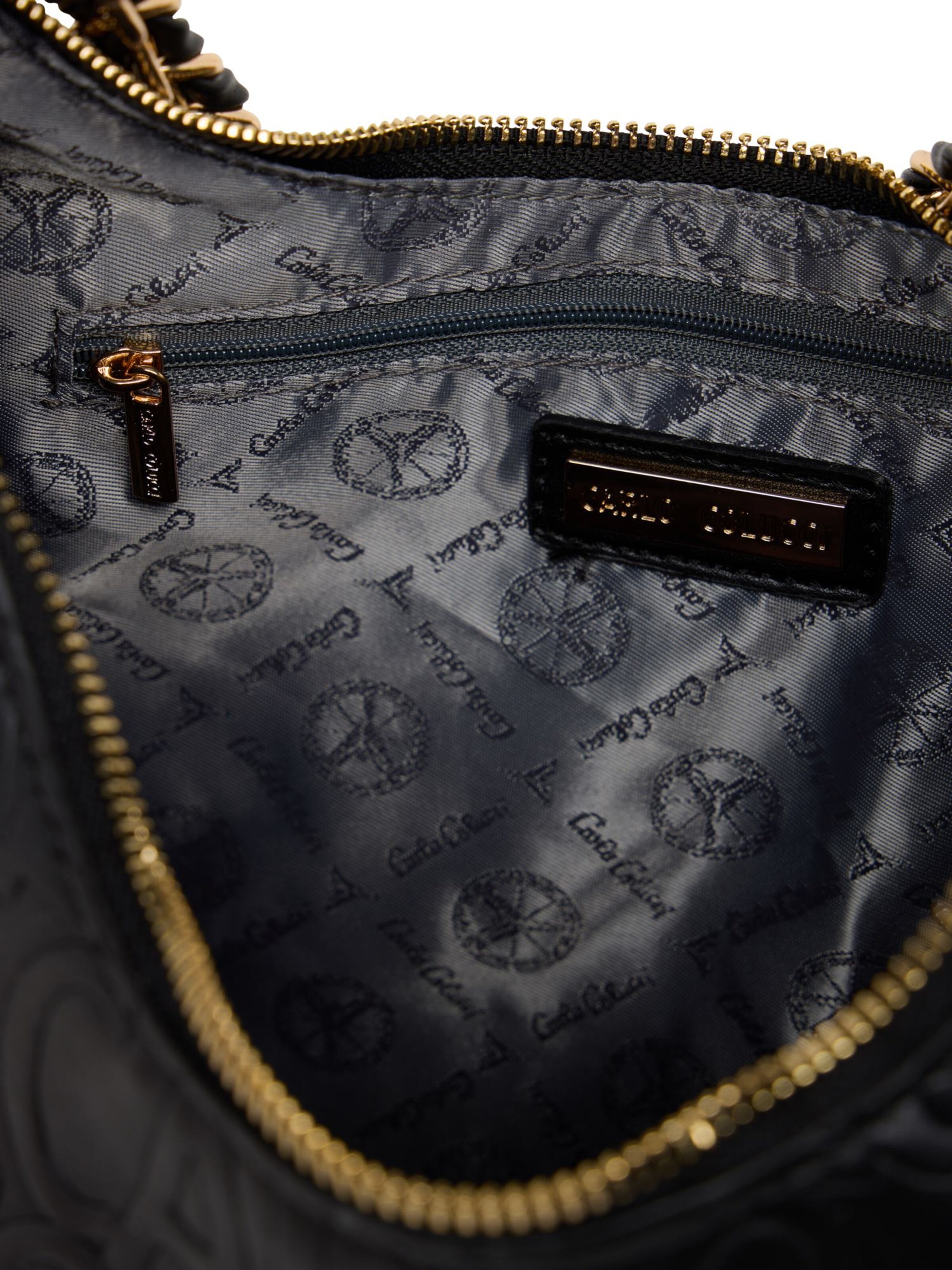 Carlo Colucci Schultertasche 'Dolzani' in Schwarz