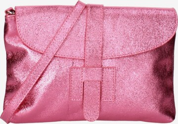 Pochette 'Pochette Donna Vera Pelle Laminato - Tracolla Regolabile' di Viola Castellani in rosa: frontale