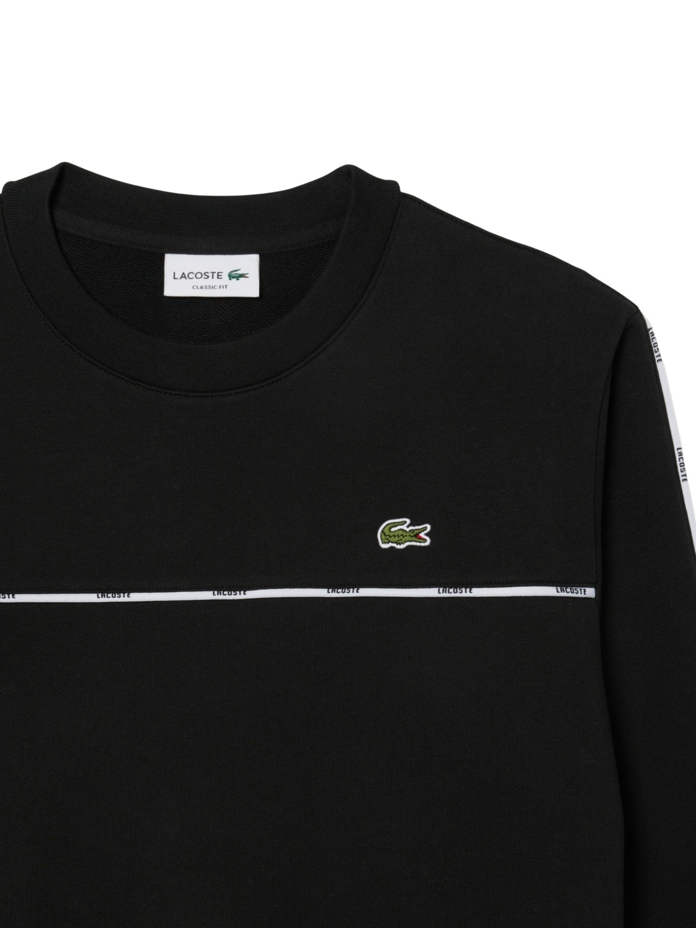 LACOSTE Sweatshirt i sort