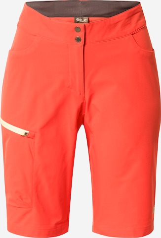 JACK WOLFSKIN Regular Sports trousers 'Tourer' in Red: front