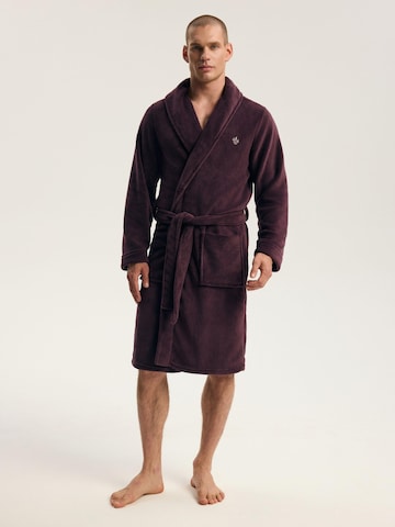 Henderson Bathrobe short 'INCOME' in Brown