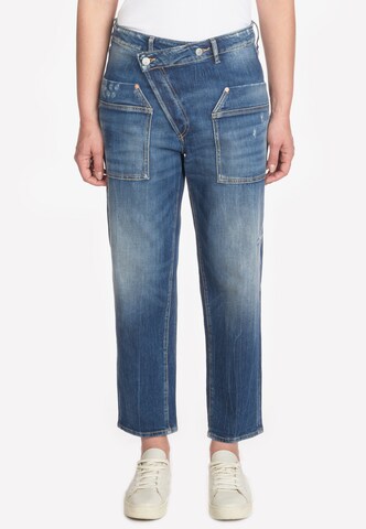 Le Temps Des Cerises Regular Jeans 'COSY' in Blauw: voorkant