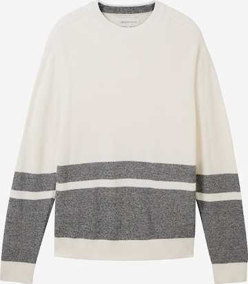 TOM TAILOR DENIM Sweater in White: front