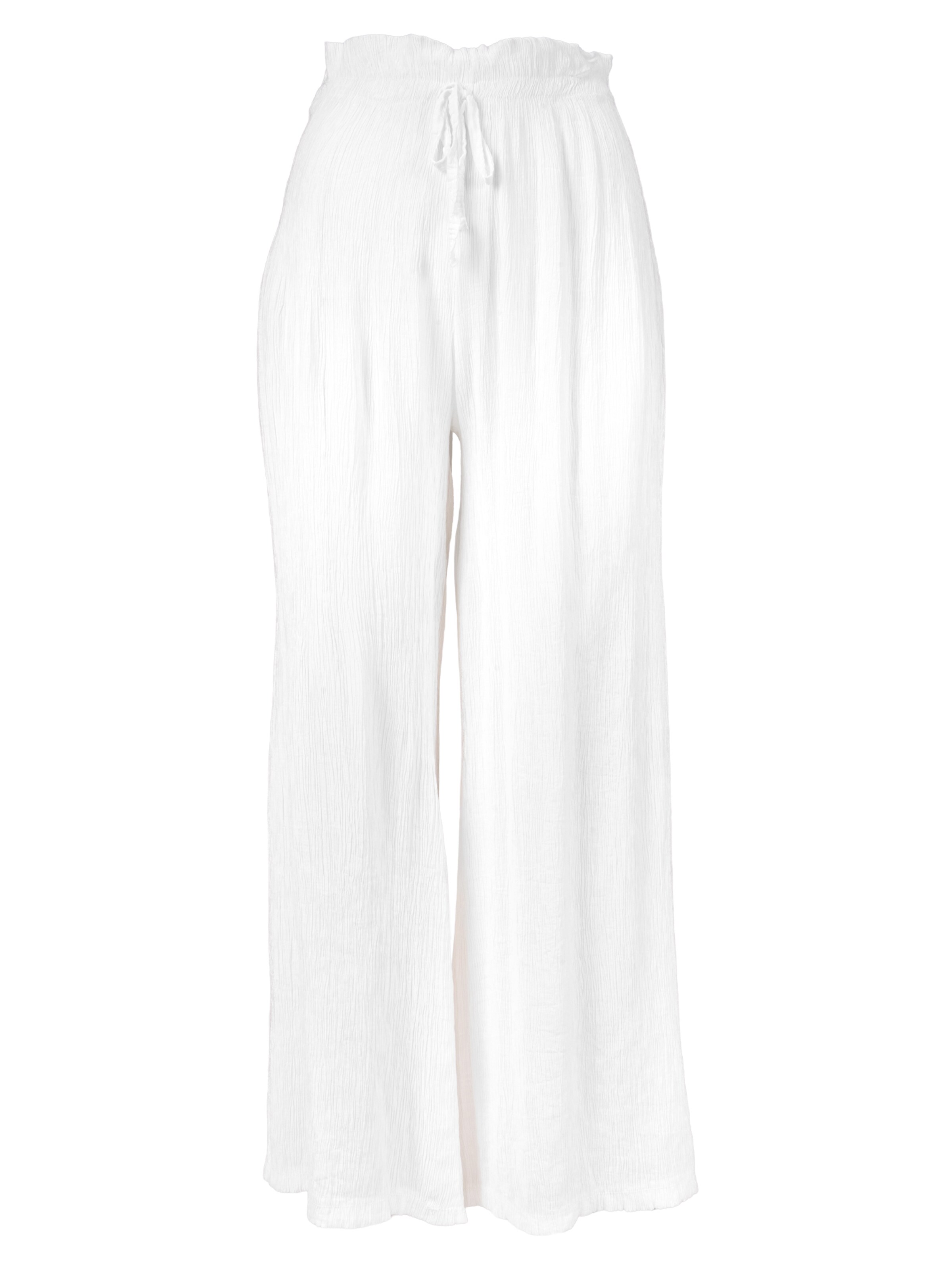 Pantalon 'Tessa' Seasons of April en blanc : devant