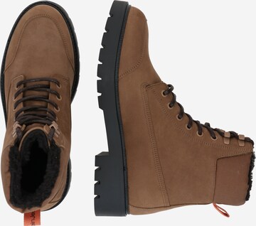 Calvin Klein Jeans Lace-up boots 'COMBAT' in Brown