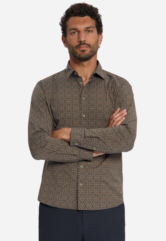 No Excess Regular fit Overhemd in Bruin