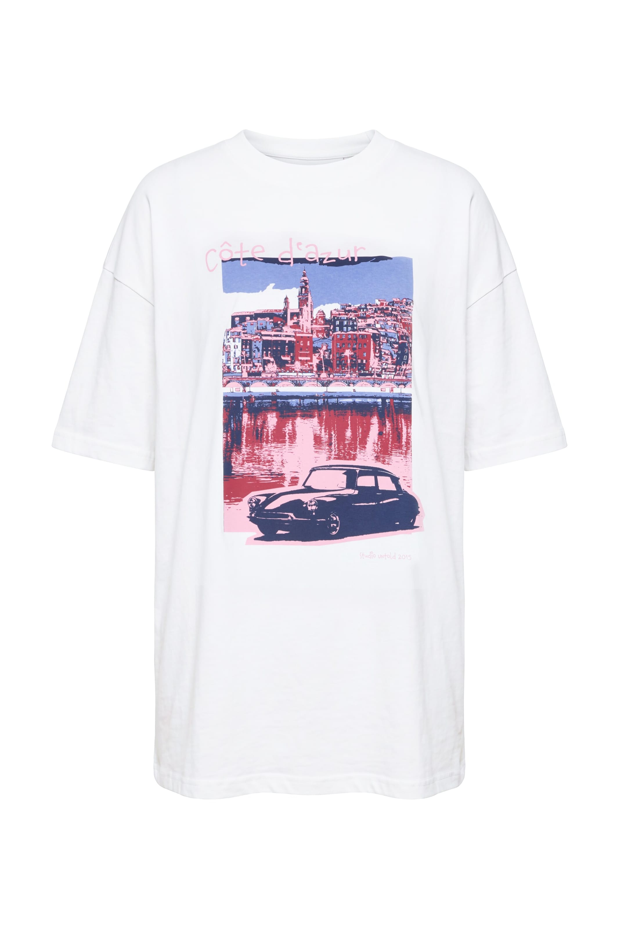 Studio Untold Shirt in M-L in Navy / Pastel pink / Light pink / White, Item view