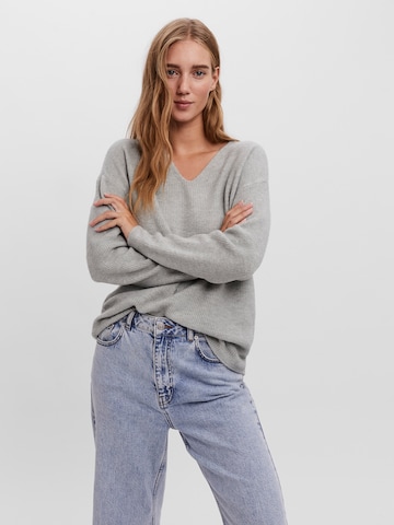 VERO MODA Sweater 'Lefile' in Grey: front