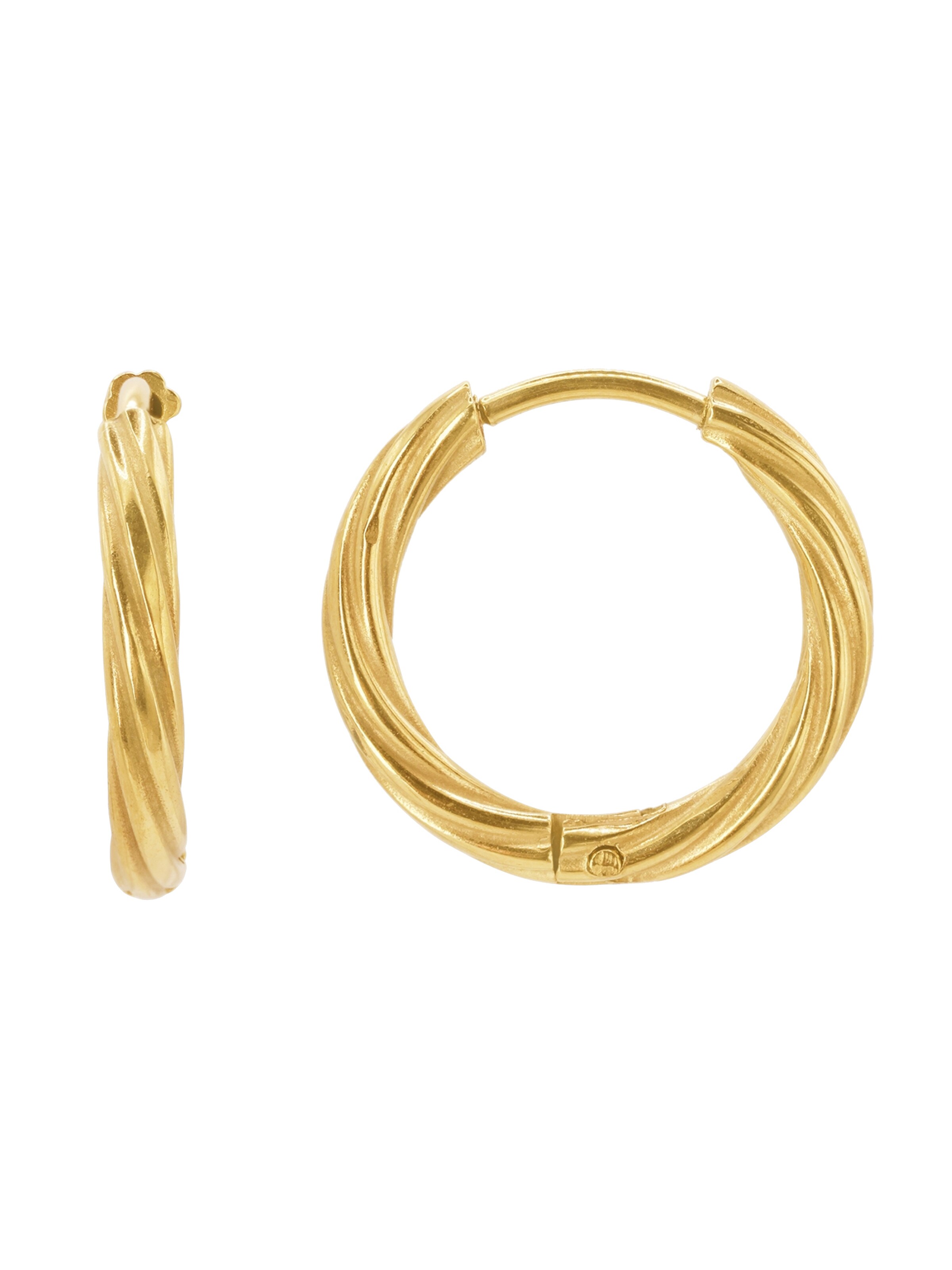 Boucles d'oreilles Heideman en or : devant