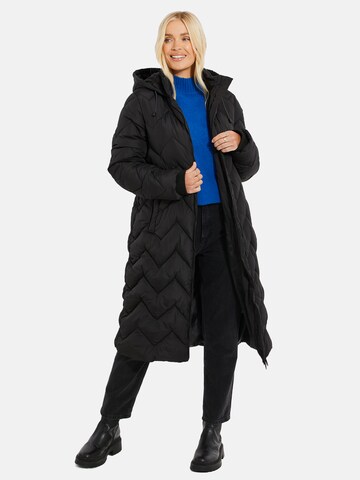 Threadbare Mantel 'Gandey' in Schwarz: Vorderseite
