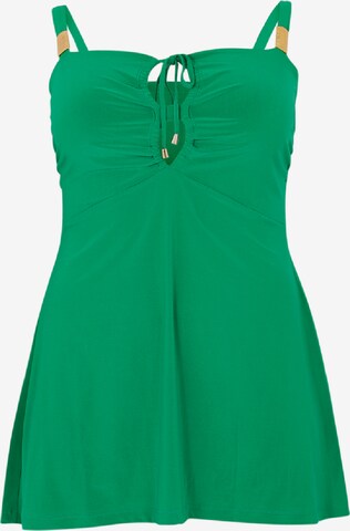 Yoek Top in Green: front