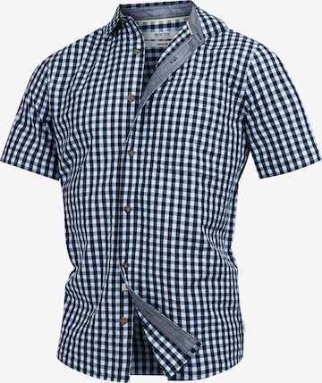 INDICODE JEANS Comfort fit Button Up Shirt in Blue: front