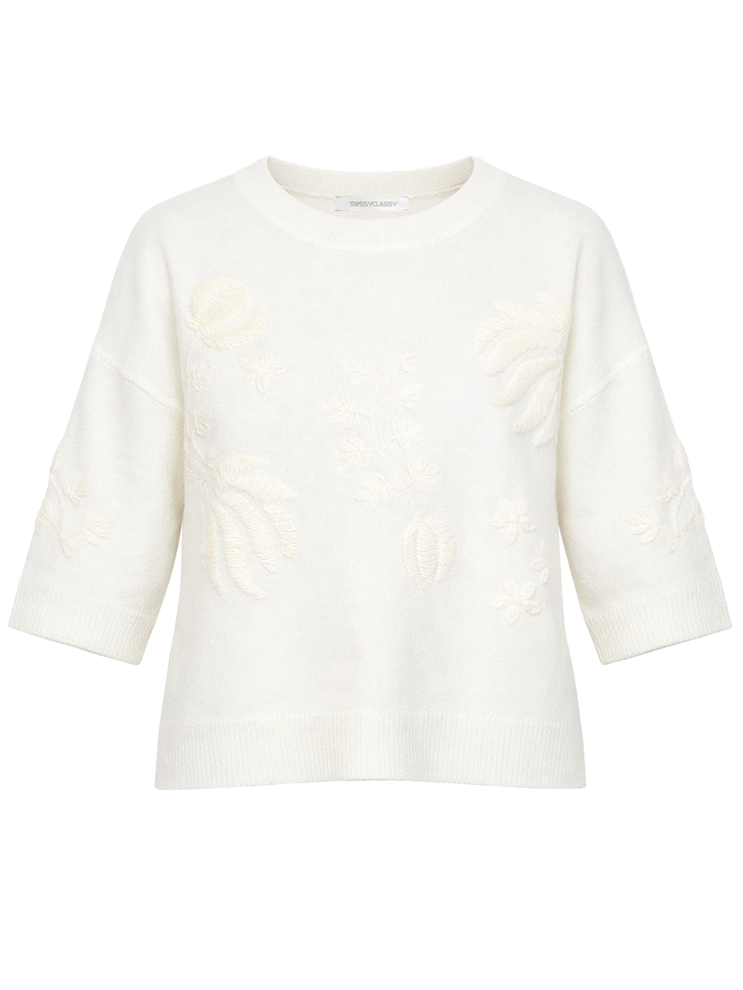 SASSYCLASSY Pullover‌‌‌‌‌‌ in Weiß: Vorderseite