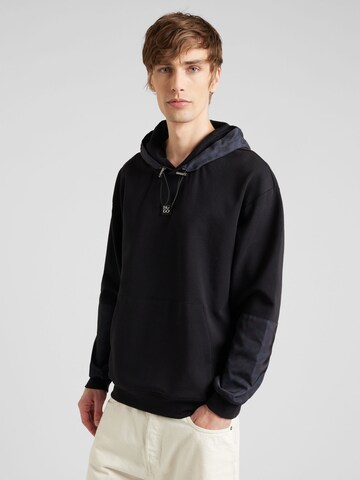HUGO Sweatshirt 'Ditcheno' in Black: front