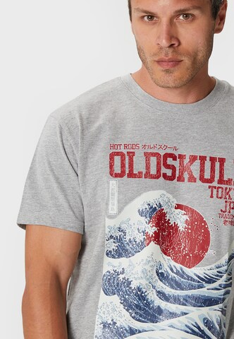 Oldskull Shirt 'Asian Big W' in Grijs
