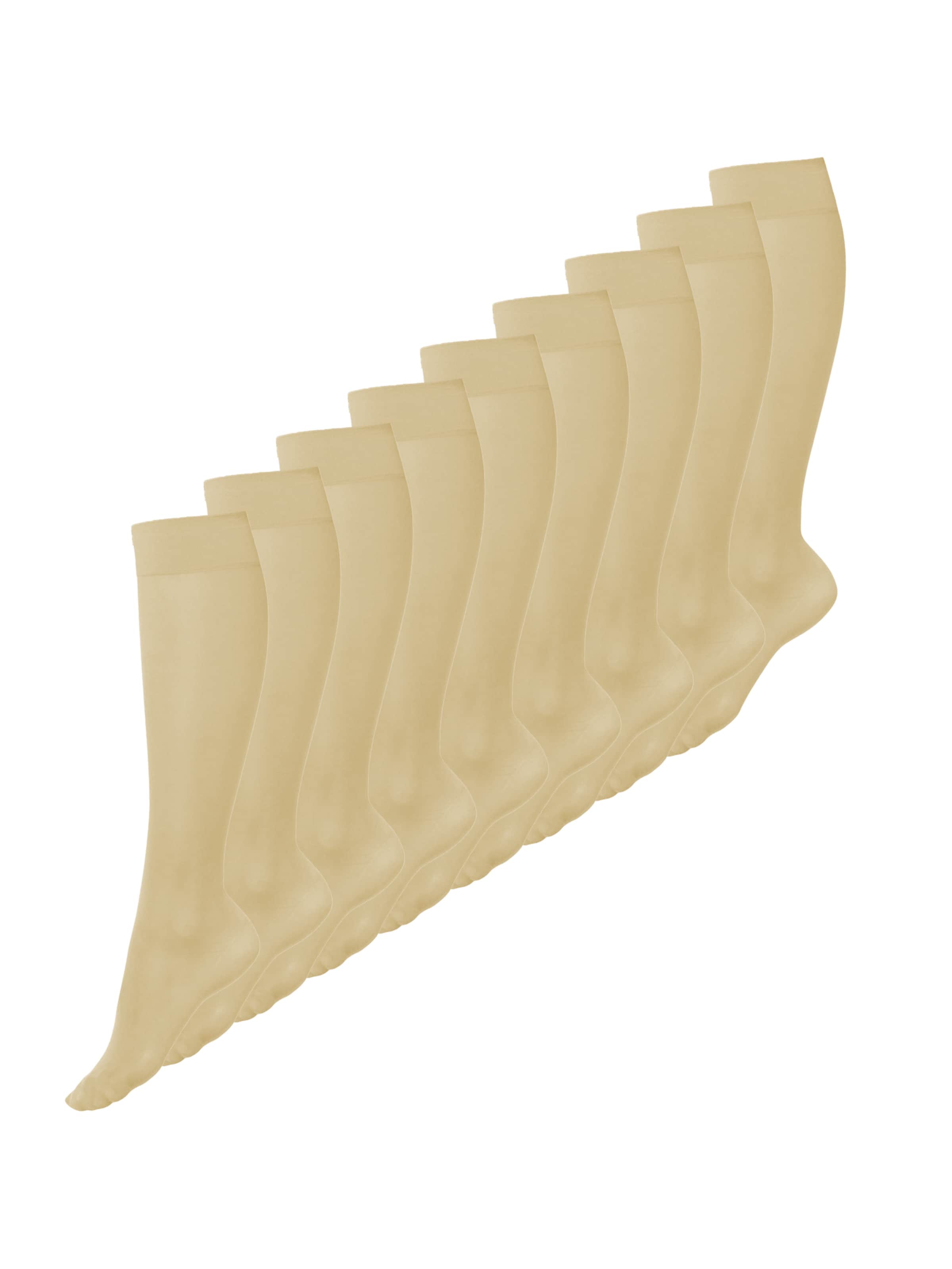 Nur Die Knee socks 'Vitastütz' in Beige: front