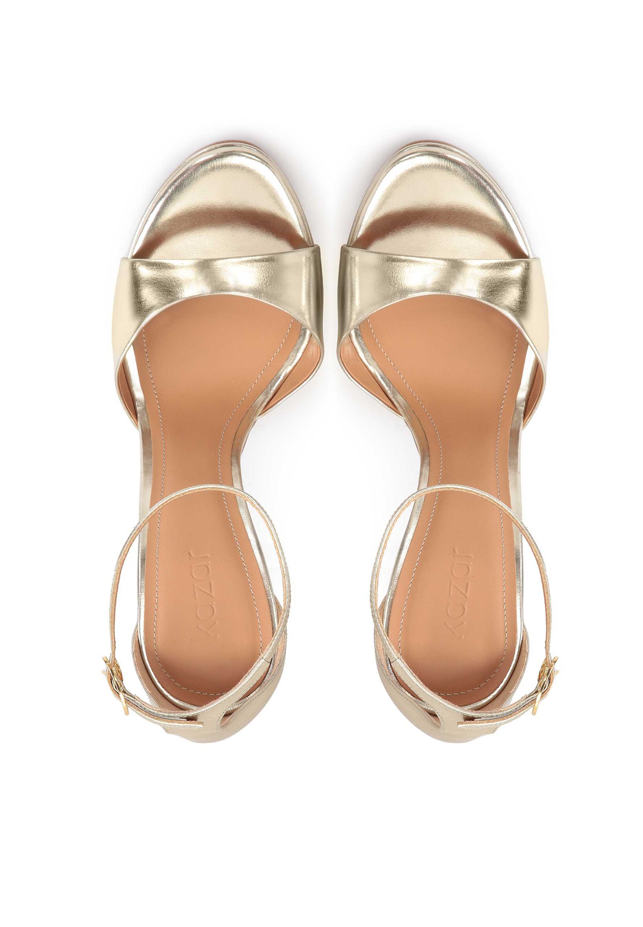 Kazar Sandali s paščki | zlata barva