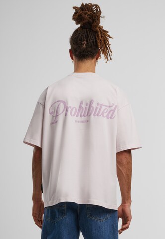 T-Shirt Prohibited en rose