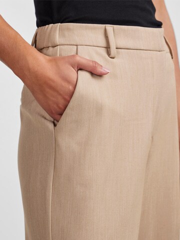 Y.A.S Wide leg Trousers with creases 'Likka' in Beige