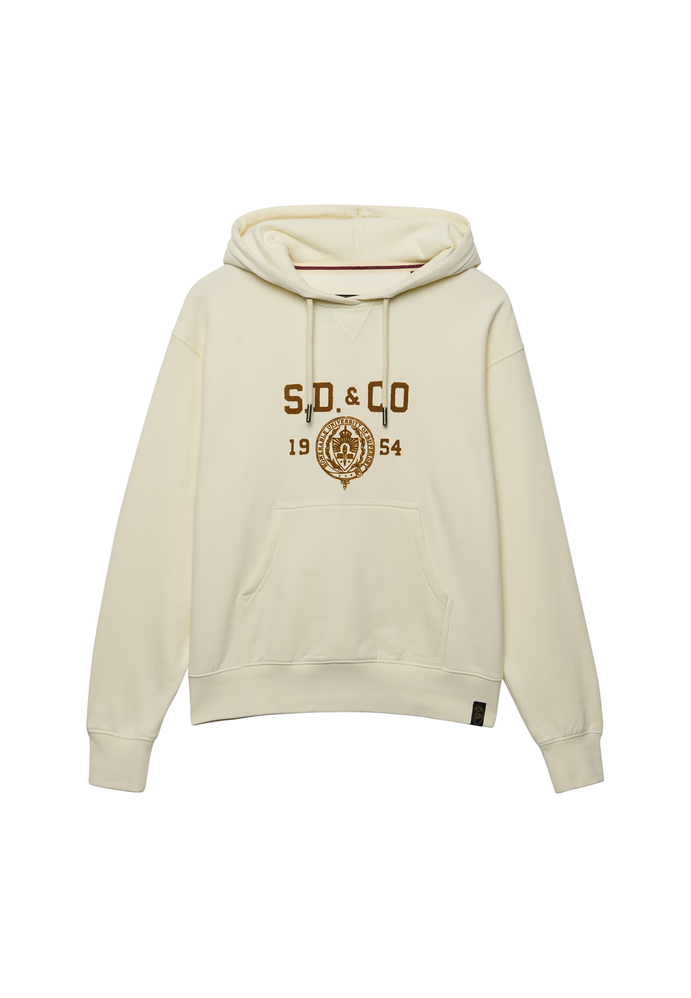 Superdry & Co Sweatshirt 'Athletic' in Beige: voorkant