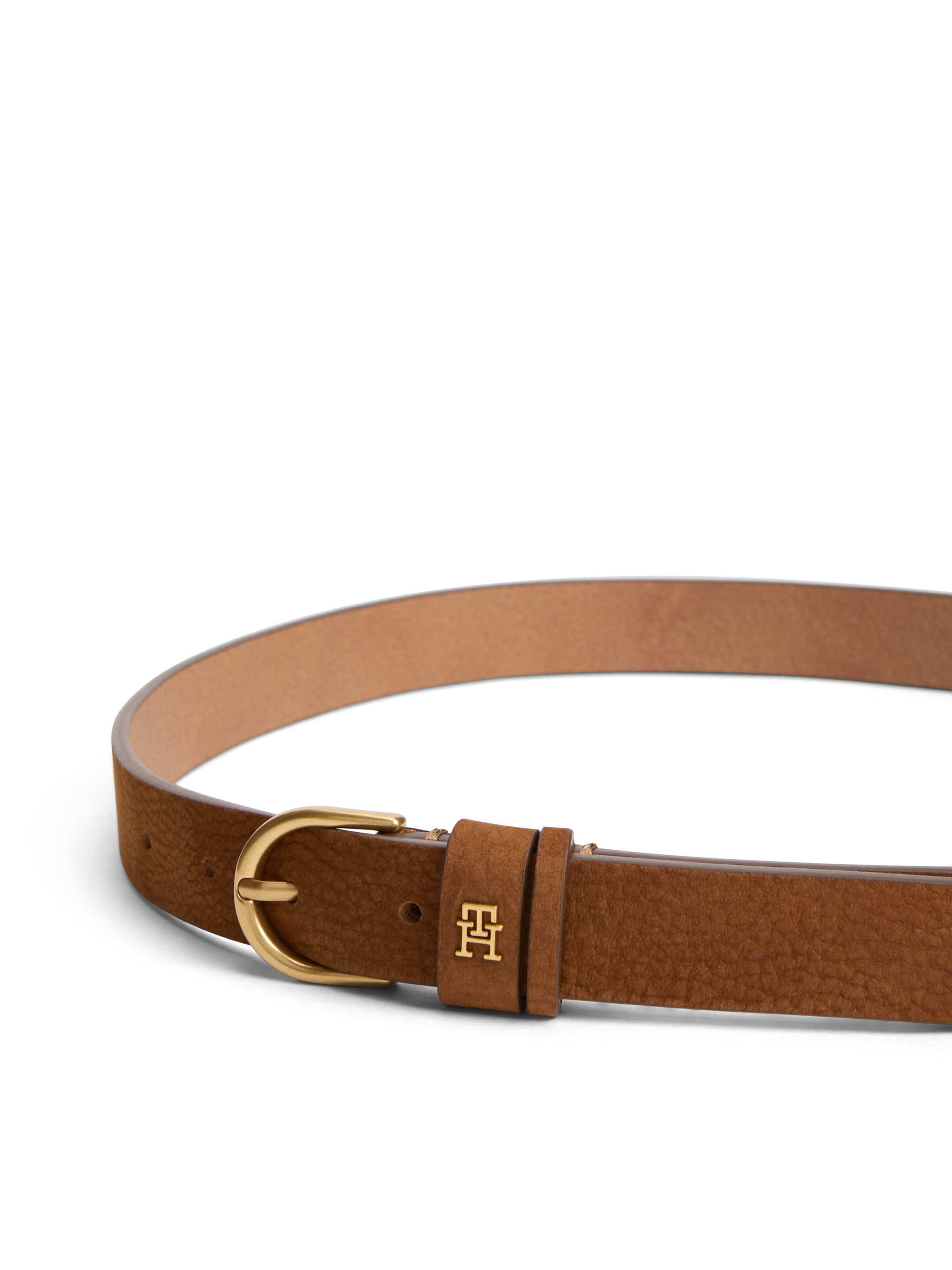 TOMMY HILFIGER - Cinturón 'ESS EFFORTLESS' en marrón: frente