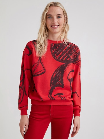 Desigual Sweatshirt in Rot: predná strana