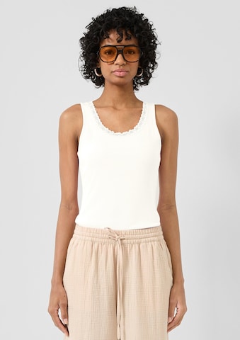 QS Shirt in Beige: voorkant