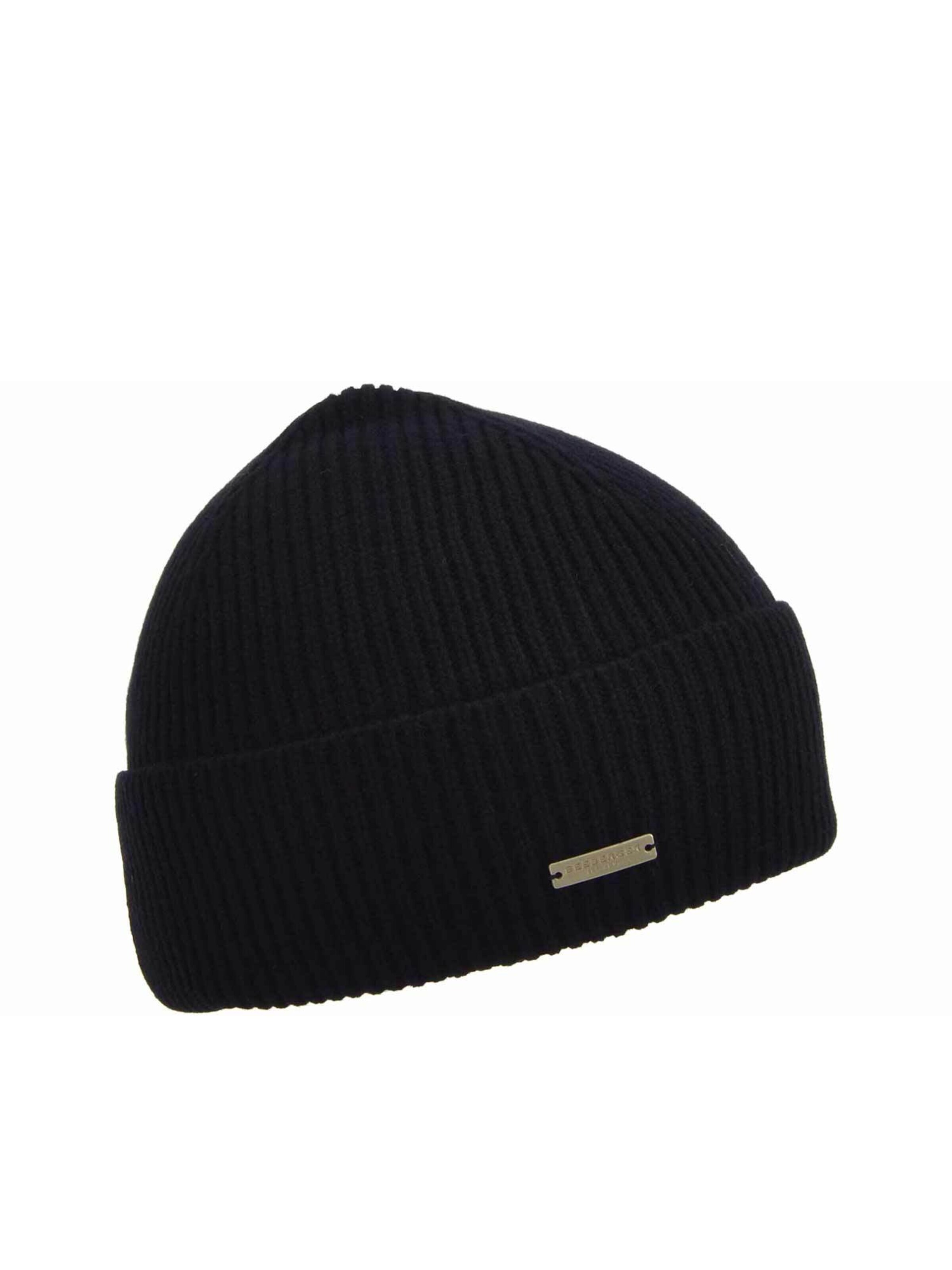Seeberger Beanie 'Mütze' in Black: front
