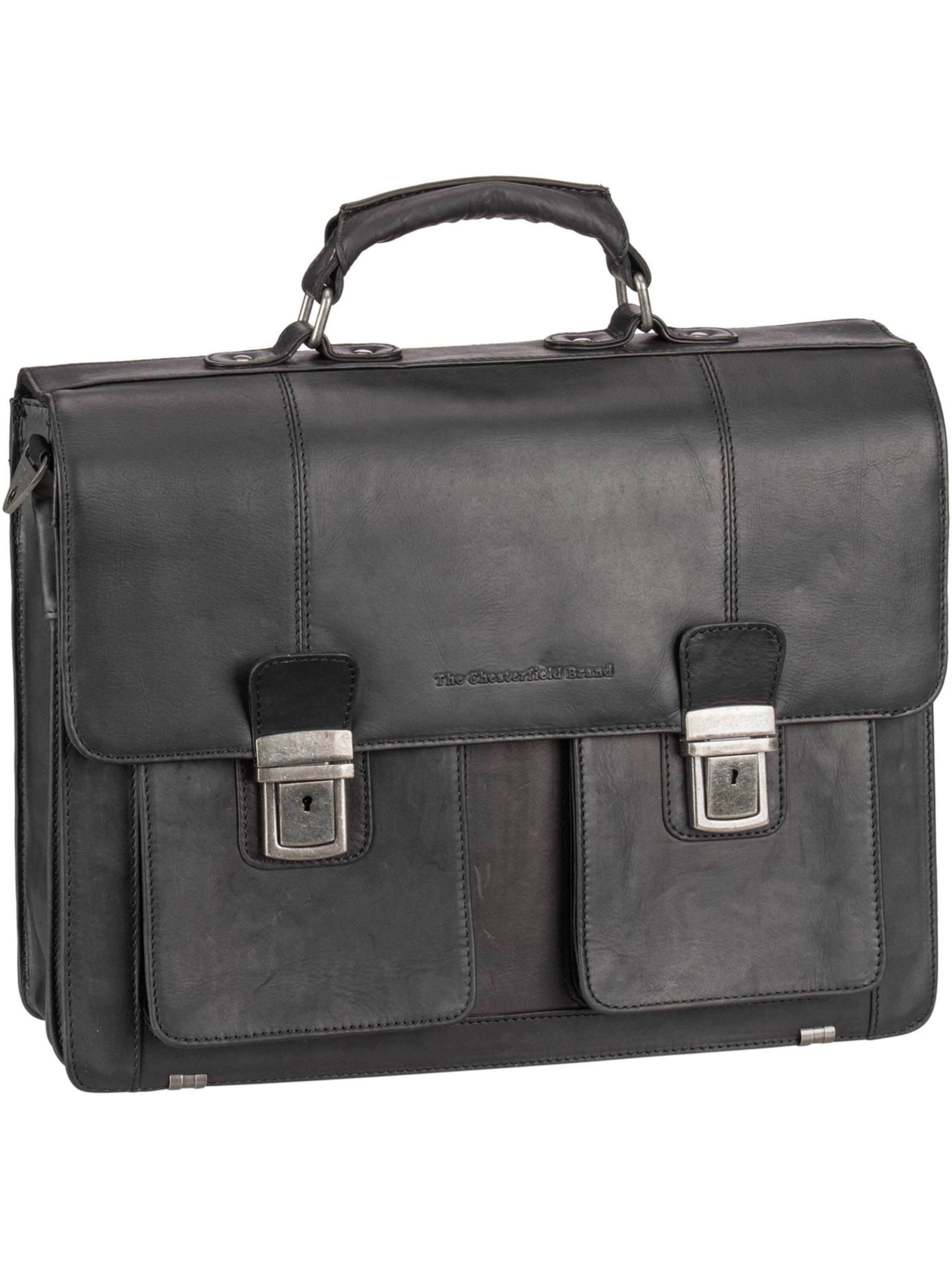 The Chesterfield Brand Aktentas 'Springfield' in Zwart: voorkant