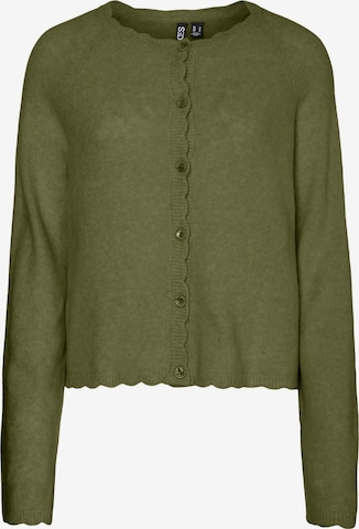 Cardigan 'PCRath' PIECES en vert : devant
